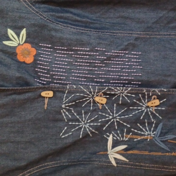 City blues Womens Jacket blouse Sz MEDIUM BOHEMIAN BASIC PROFESIONAL CHURCH BOHO - Picture 3 of 6